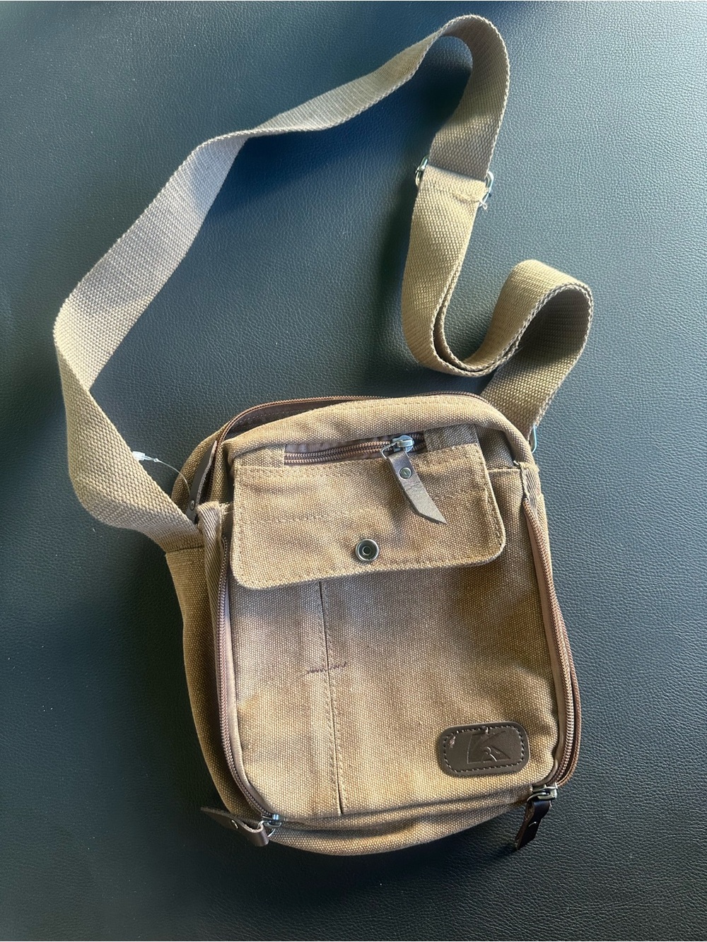 K2 Classic Canvas Crossbody Messenger Bag - Unisex Travel Utility Sling Pouch